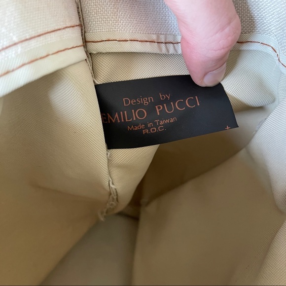 Emilio Pucci Vintage Book Bag Canvas Tote - Picture 9 of 9